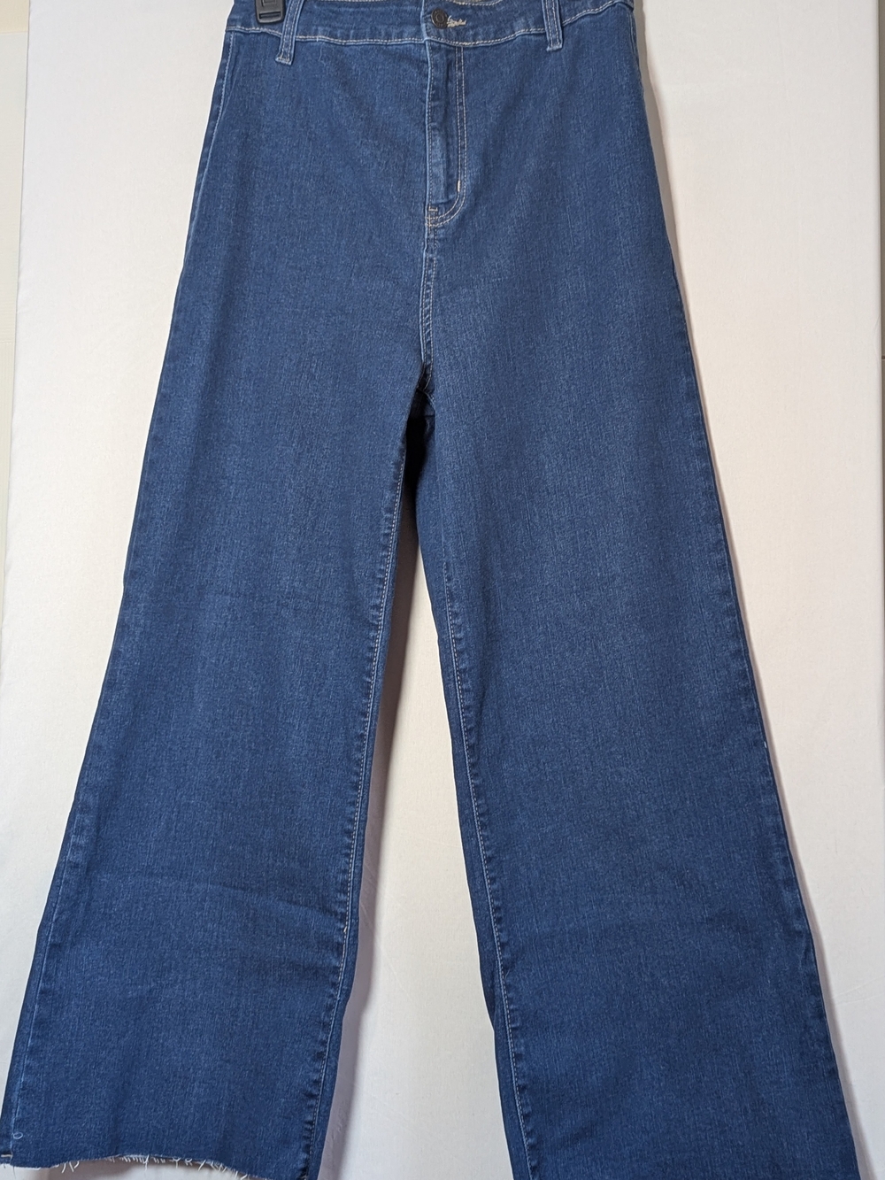 Zenana XL Wide Leg Cropped Jeans | Raw Hem | High Rise